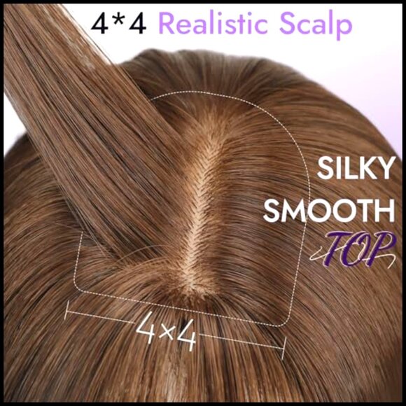 Synthetic Wig with Bangs Face-Framing Layers Glueless Scalp Everyday Wear main image 4